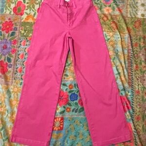 J. Crew Hot Pink Wide Leg Pants